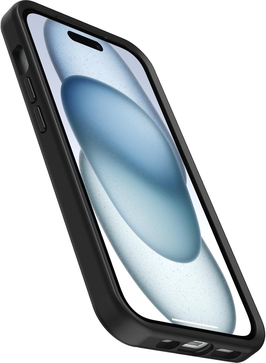 OtterBox Carcasa de la serie Symmetry para iPhone 15, iPhone 14 y iPhone 13, color negro, ultra suave, compatible con carga inalámbrica, bordes