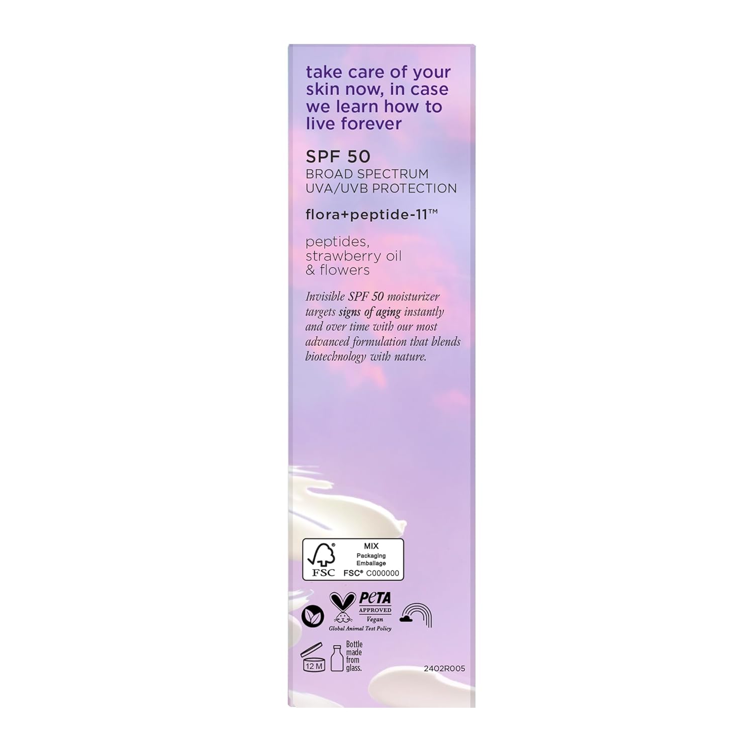 Pacifica Beauty, Future Youth Daily Turnaround Hidratante Hidratante SPF 50, Protector Solar Facial Ligero, Absorción Rápida, Combate los Signos del