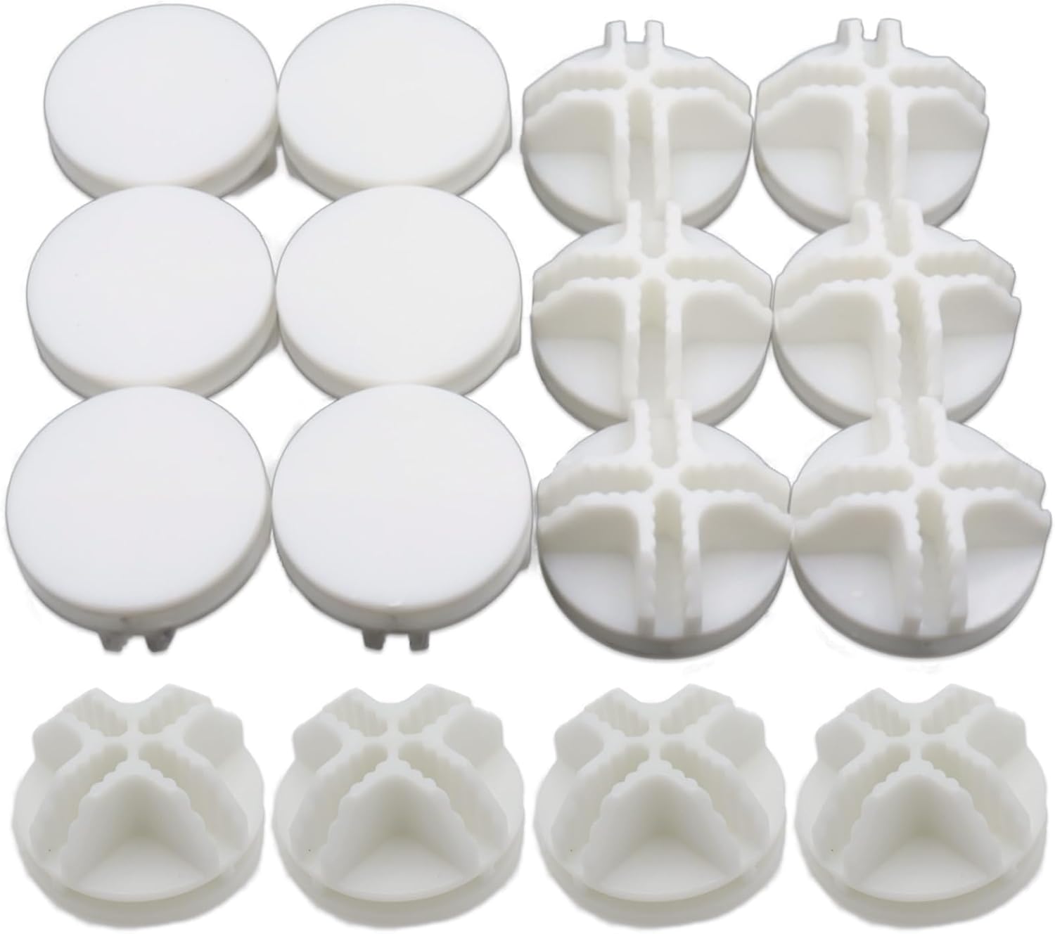 Paquete de 16 conectores organizadores de rejilla de plástico para almacenamiento modular de armario y estanterías de rejilla metálica, conectores