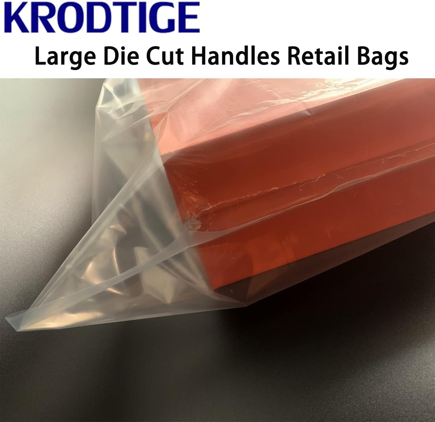 Paquete de 50 bolsas de plástico transparente extra grandes de 26 x 26 pulgadas con asas, feria comercial, recuerdos de fiesta y múltiples ocasiones