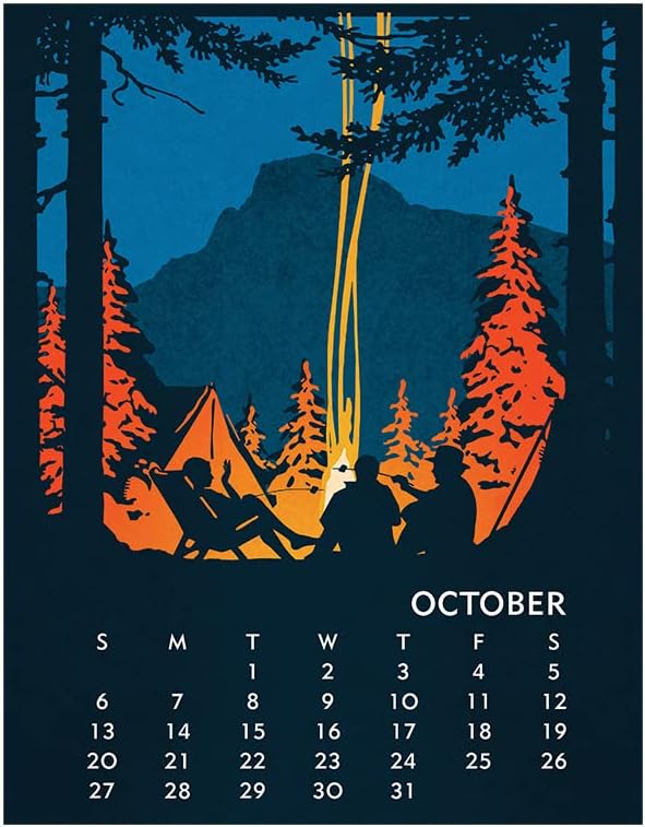 Linnea Design Calendario de póster 2024, 11 x 14 pulgadas, ilustraciones de Johanna Riley
