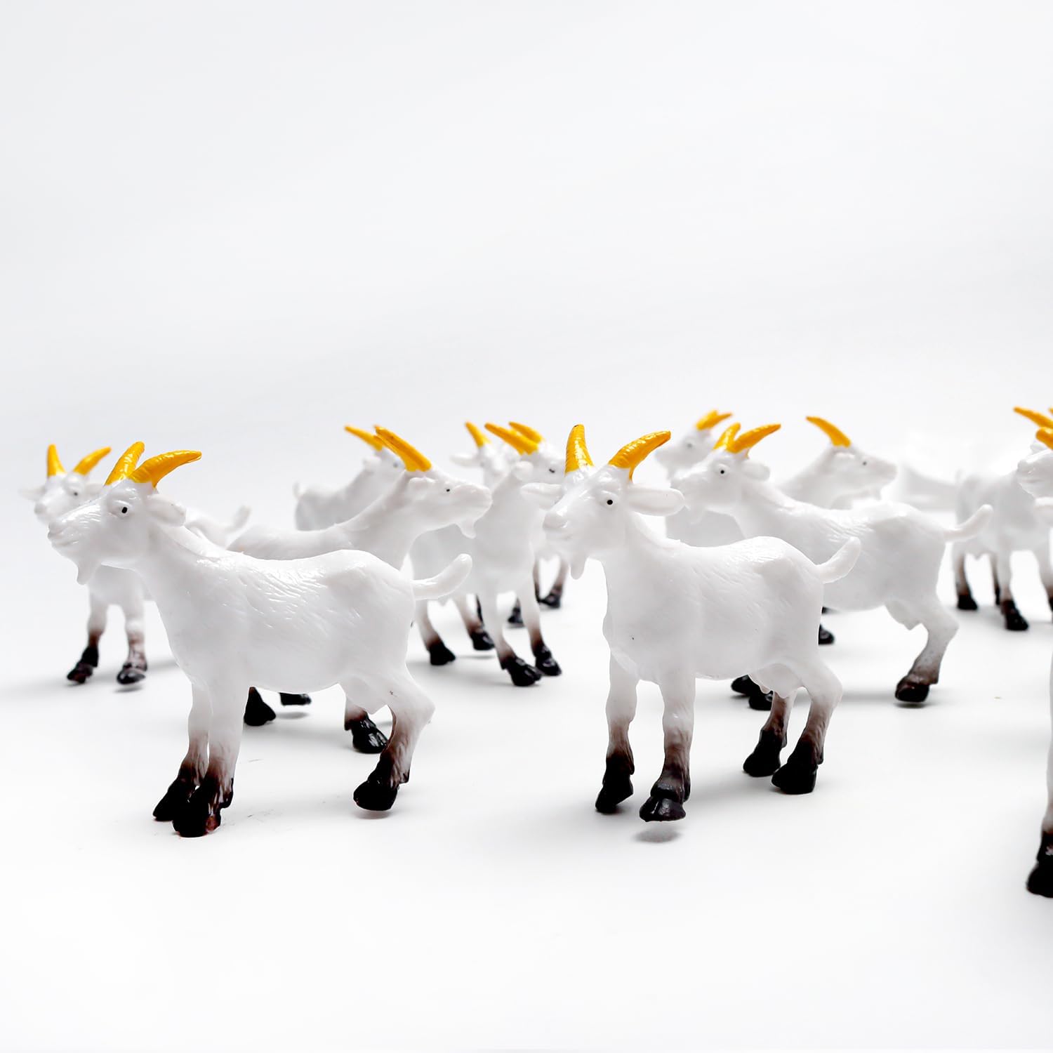 25 figuras miniatura de cabra en miniatura, de cordero, de resina, de cordero, modelo de animales de granja de plástico, para suculentas, maceta,