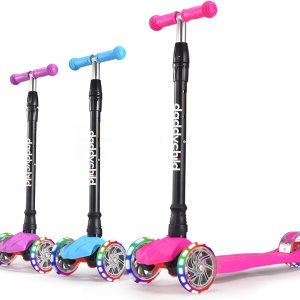 Patinete para niños, scooter de 3 ruedas para niños, juguete para niñosniños pequeños, altura ajustable, cubierta antideslizante, luces de rueda Patinete para niños, scooter de 3 ruedas para niños, juguete para niñosniños pequeños, altura ajustable, cubierta antideslizante, luces de rueda