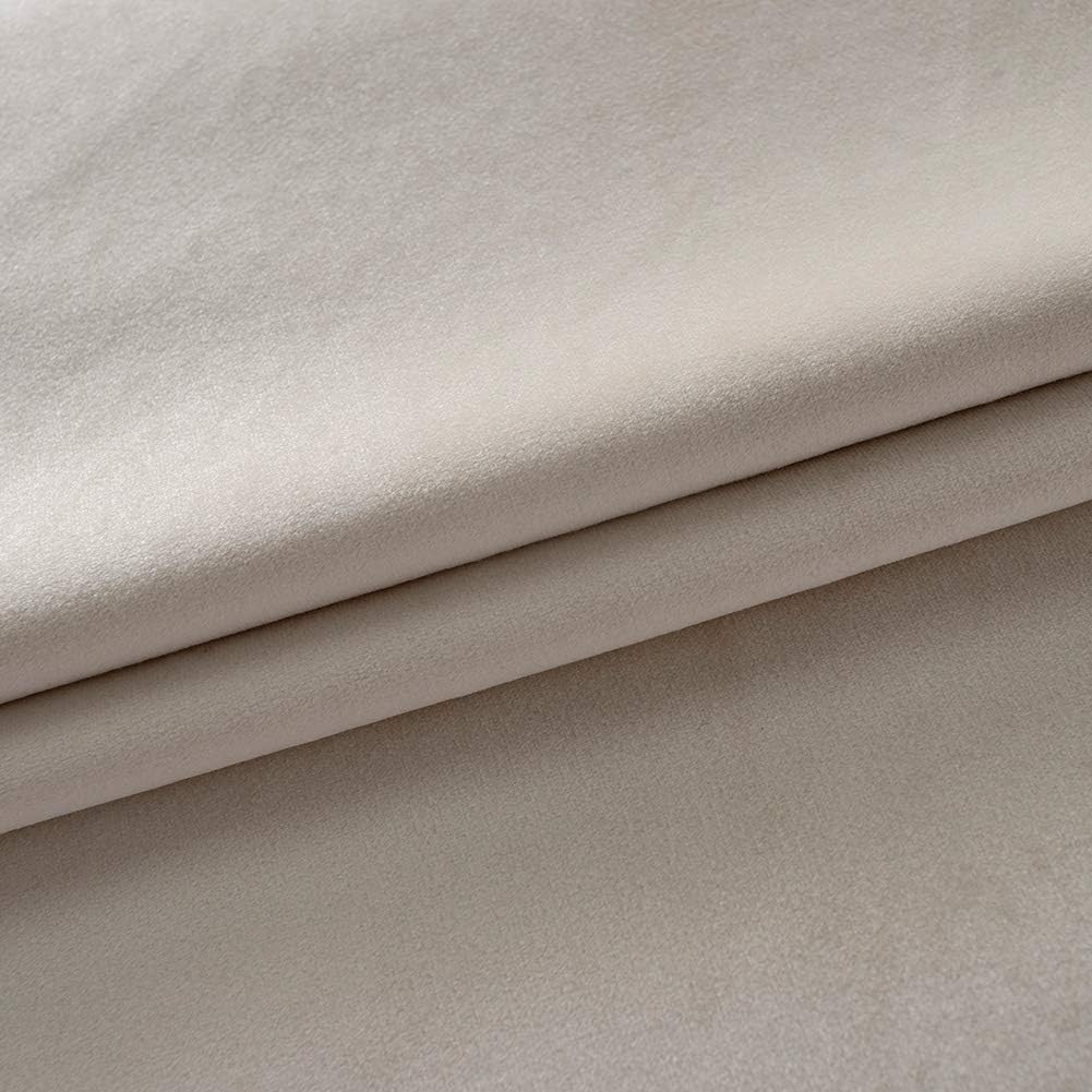 Melodieux Cortinas de terciopelo 100% opacas para dormitorio, sala de estar, súper suaves, cortinas con aislamiento térmico con forro negro, 52 x 96