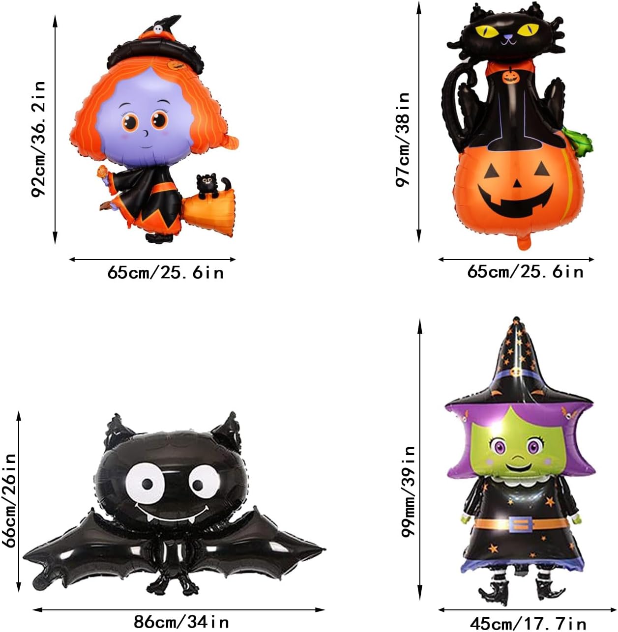 Cartel de globos con texto en inglés “I Smell Children”, decoración de fiesta de bruja de Halloween con I Smell Children Balloons Black Cat Witches