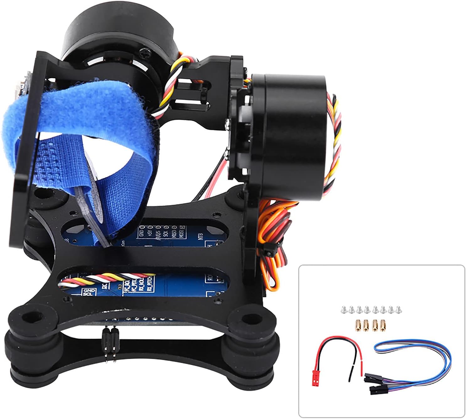 Gimbal de cámara RC Dron, tablero de cardán sin escobillas de metal BGC 2.2 para 33+ 4 cámaras RC Drone Quadcopter accesorio de pieza de componente