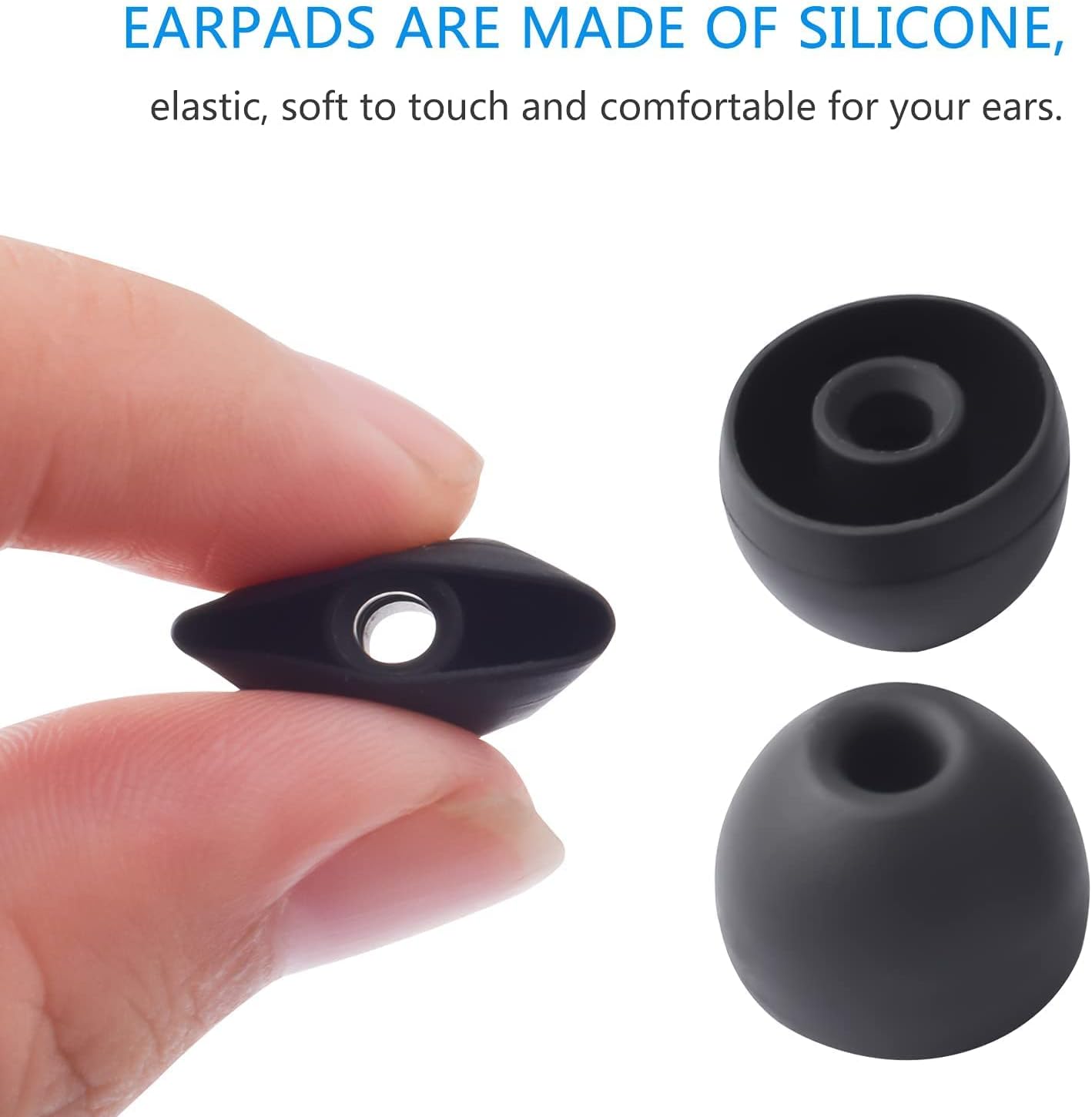 Almohadillas de repuesto compatibles con Samsung Galaxy Buds 2 Eartips, almohadillas de espuma viscoelástica para auriculares Galaxy Buds 2, 3