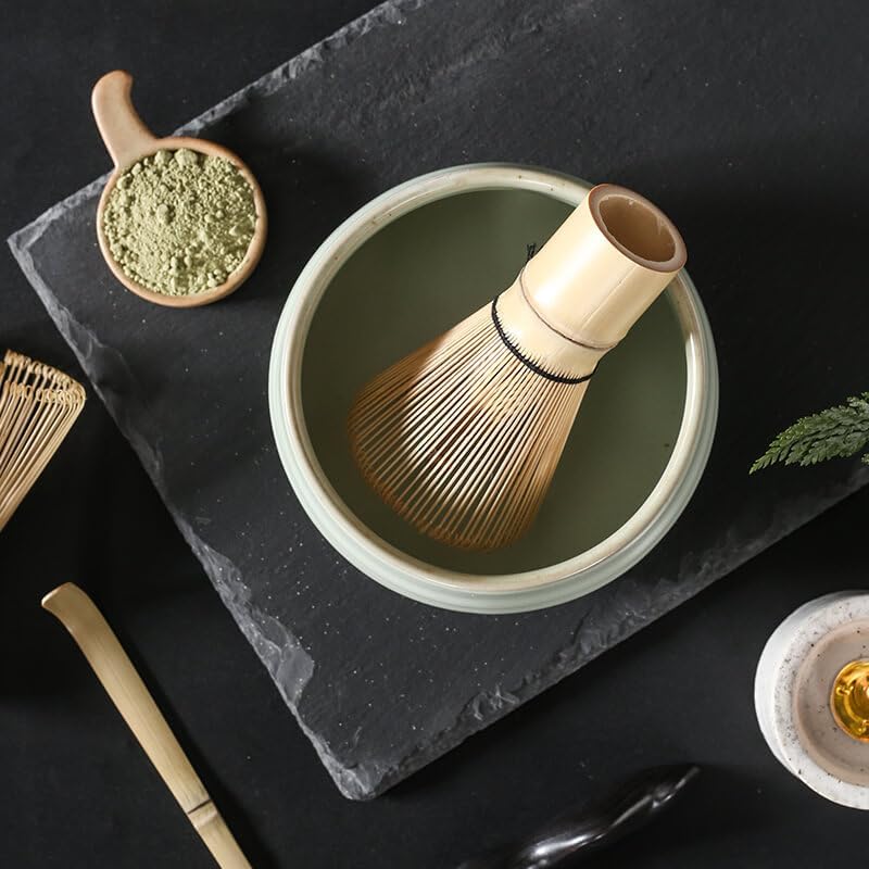 Juego de té Matcha, juego de batidor de matcha, juego de cuencos matcha, juego de ceremonia de matcha (verde)
