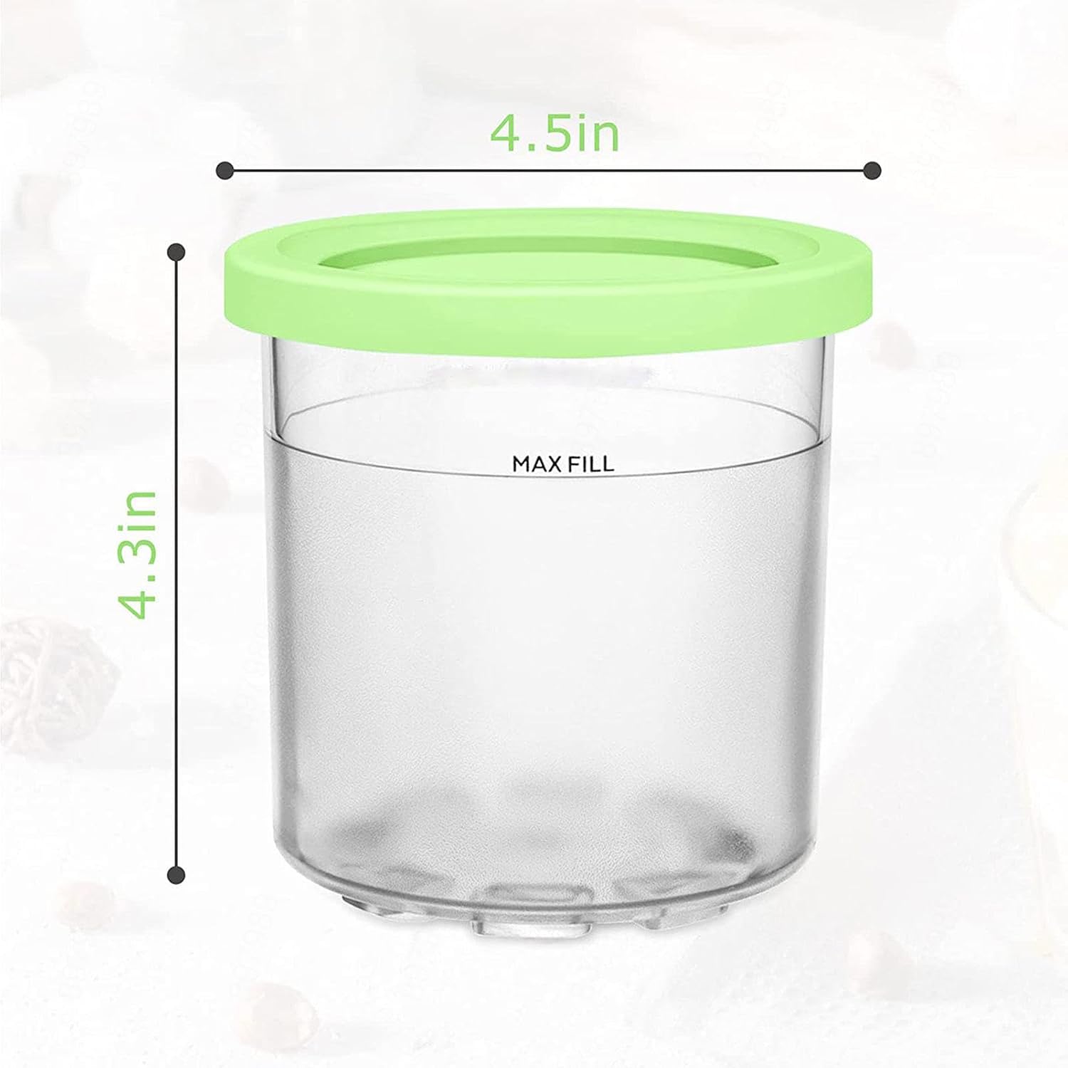 Creami – Pintas de lujo para contenedores de crema ninja, paquete de 4 recipientes de almacenamiento sin BPA, aptos para lavavajillas para máquina