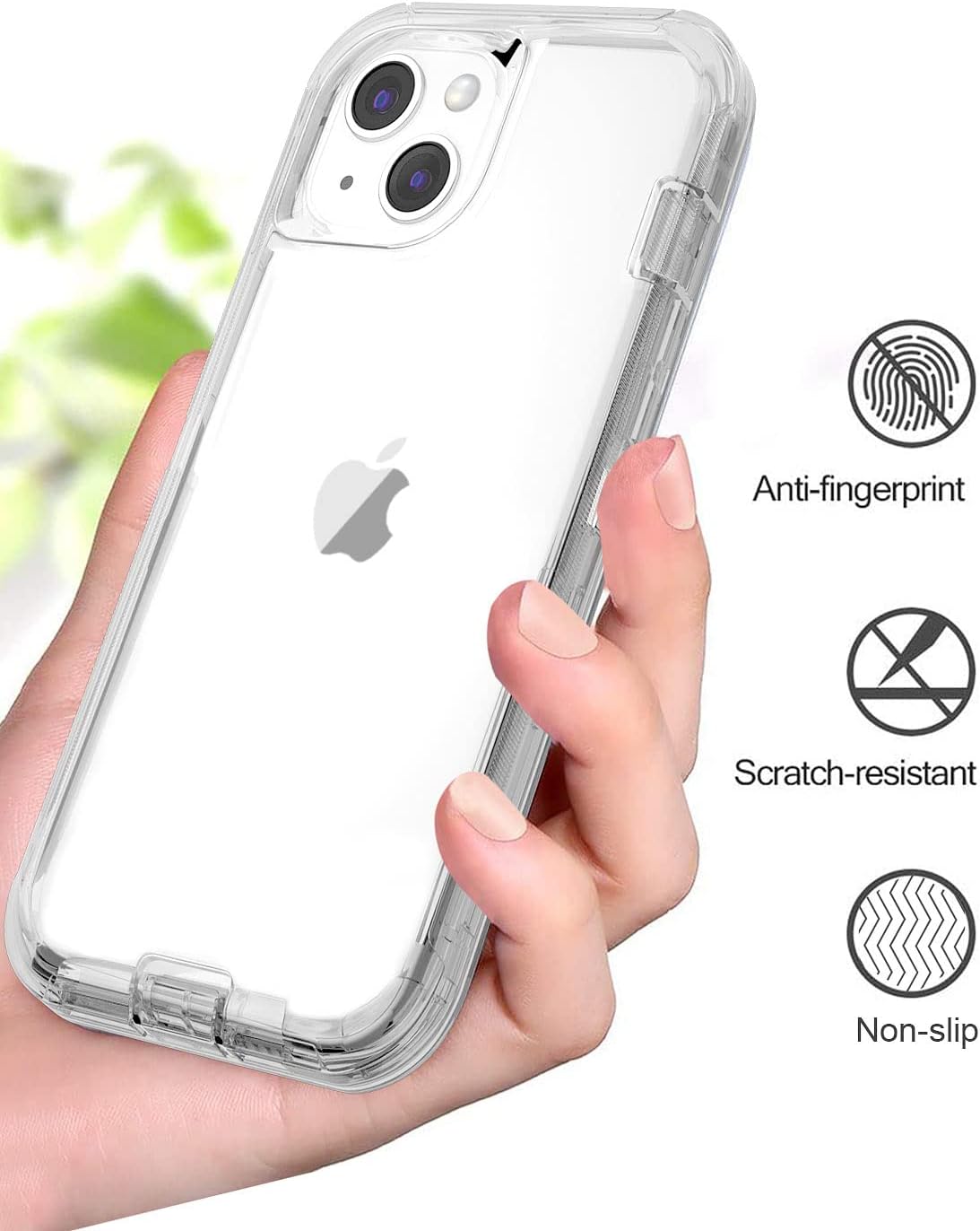 Funda para iPhone 13 con 2 protectores de pantalla, resistente grado militar, protección de cuerpo completo, a prueba de golpes, a prueba de caídas,
