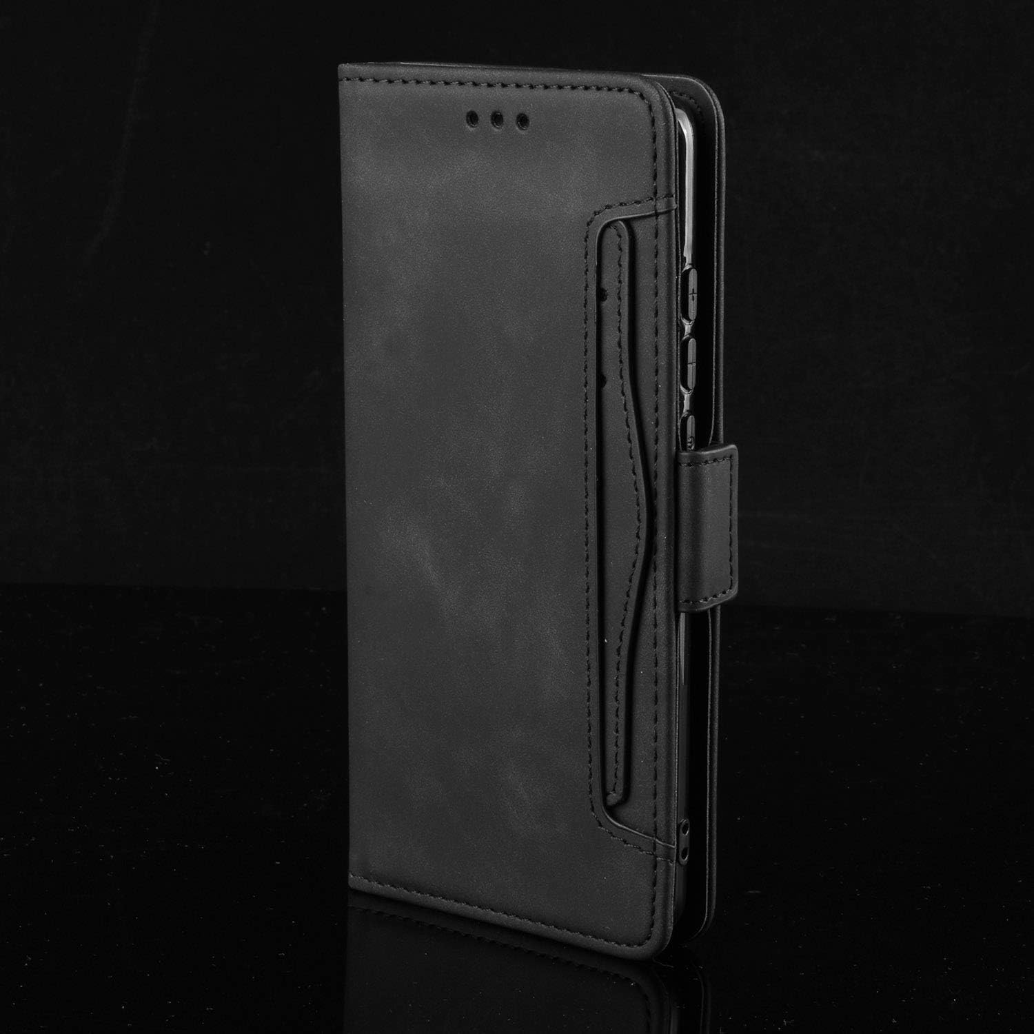 Asuwish Funda tipo cartera compatible con OnePlus 7 Pro y protector de pantalla de vidrio templado, con ranura para tarjetero, función atril, con