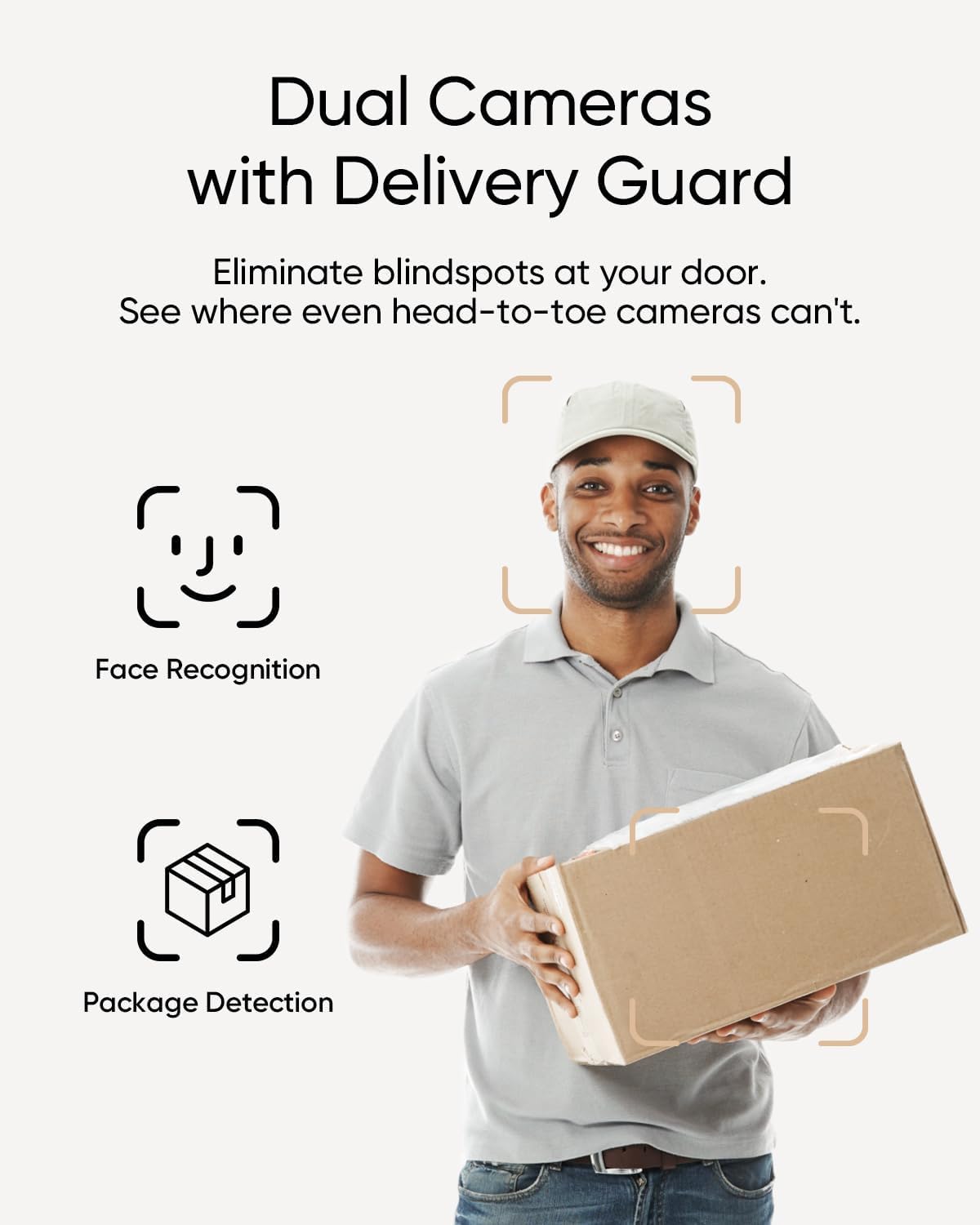 eufy Security Timbre de video E340 (alimentado por batería), cámaras duales con protector de entrega, 2K Full HD y visión nocturna a color,