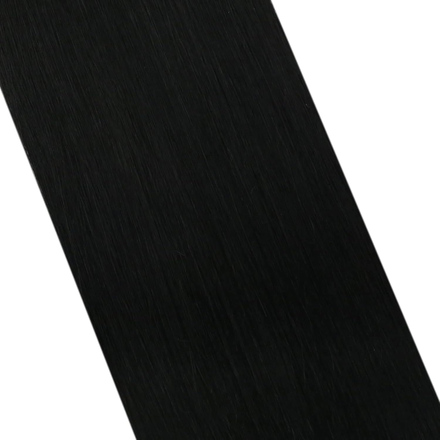 Ugeat Extensiones de cabello humano negro con cinta, sin costuras, extensiones de cabello humano con cinta adhesiva de doble cara para mujeres, 12