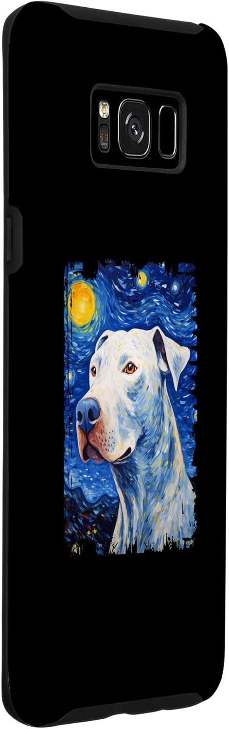 Galaxy S8+ Dogo Argentino Dog Starry Night Painting Dog Mom Dad Case