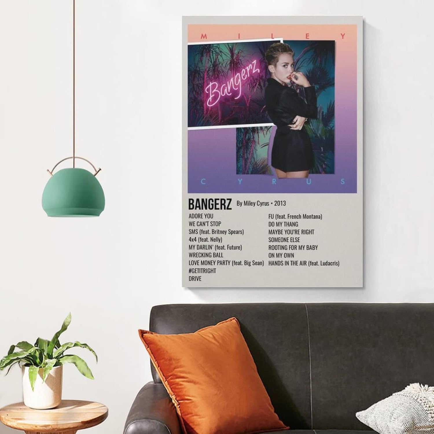 BURGHR Bangerz Miley Cyrus 2 Canvas Poster Wall Decorative Art Painting Living Room Bedroom Decoration Gift Unframe-style12x18inch(30x45cm)