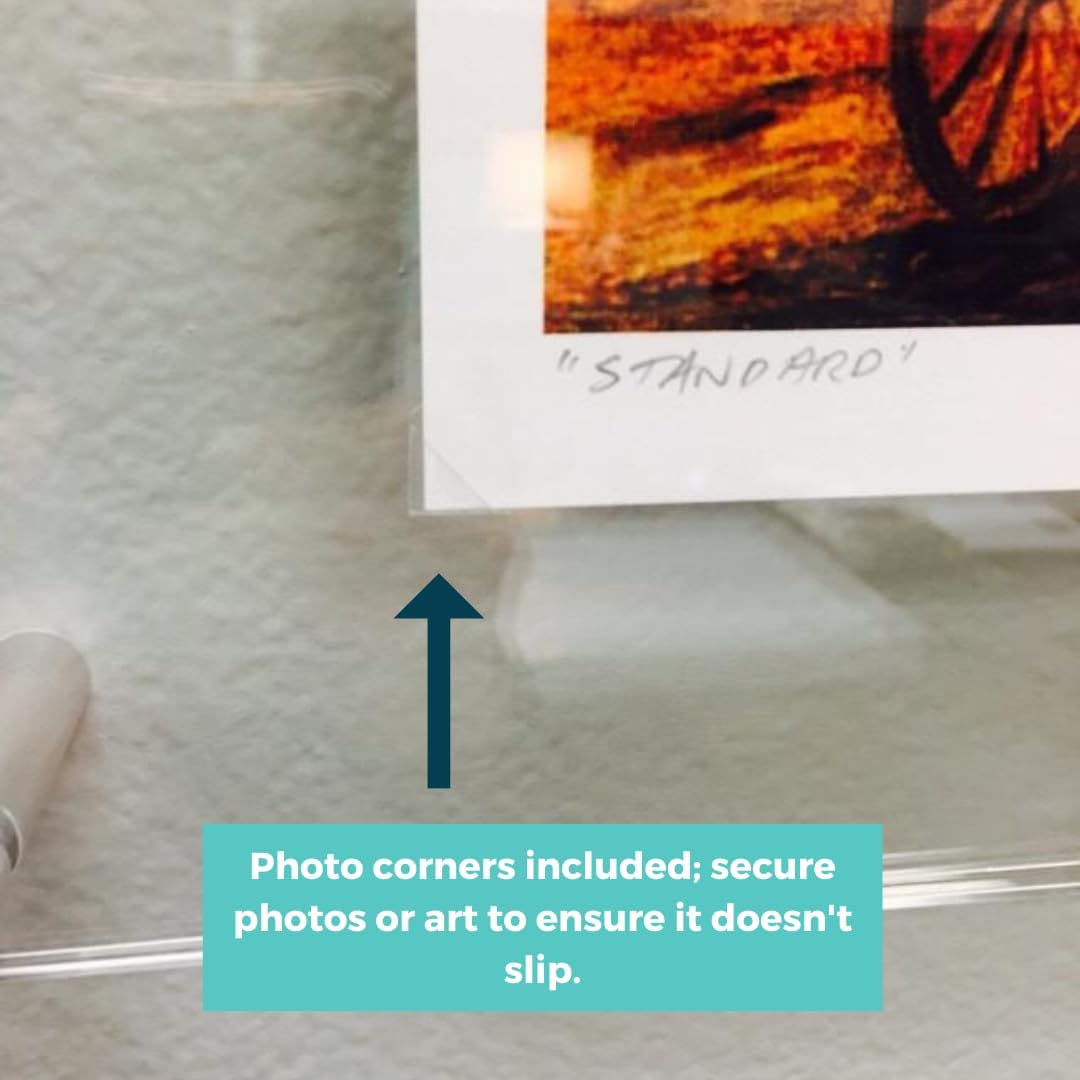 Wexel Art – Marco flotante de acrílico transparente con doble panel de 12 x 10″ para fotos de 5 x 7″