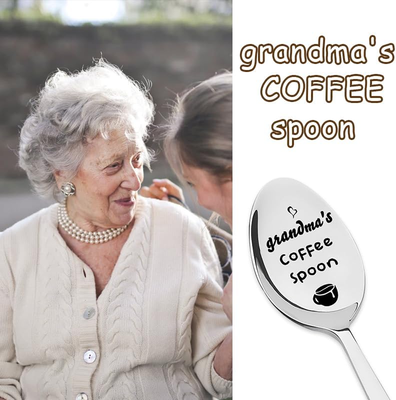 Regalos de Navidad para abuela, abuela, abuela, cuchara de café, regalo para abuela, abuela, cumpleaños, día de la madre, regalo para niñera,
