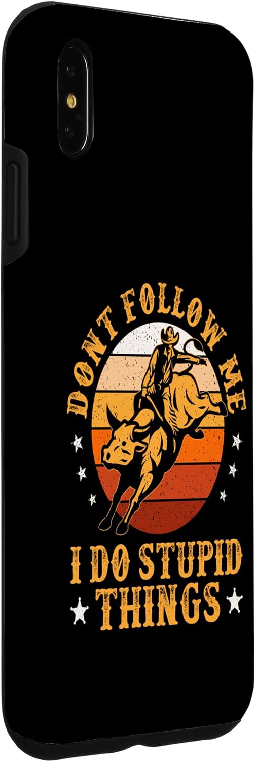 Carcasa vintage para iPhone XS Max Don’t Follow Me I Do Stupid Things