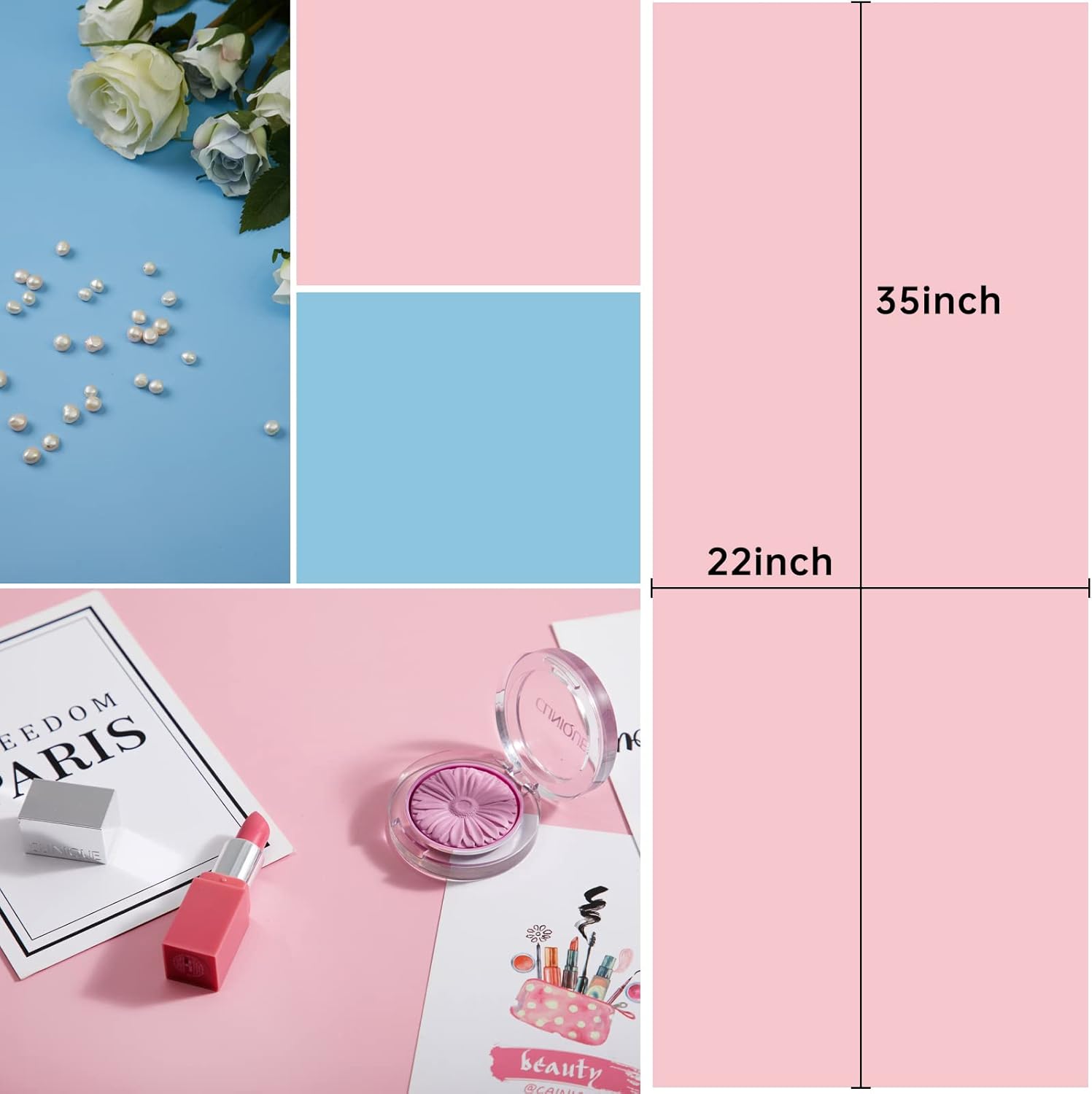 5 fondos de fotografía Morandi de 34 x 22 pulgadas, fondo de fotos de color sólido para alimentos, pastelería, joyas, cosméticos