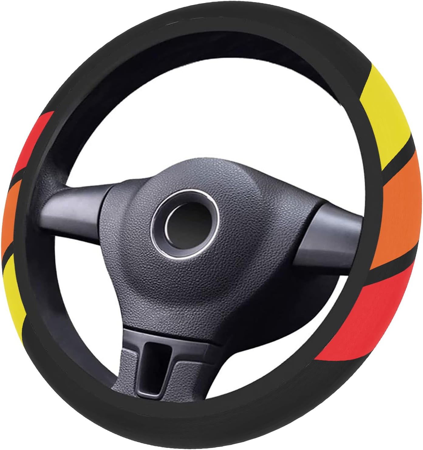 Funda para volante deportiva tricolor, amarillo, naranja, rojo, apta para Tacoma, 4Runner, Tundra, Sequoia, Rav4, Highlander, protector de volante