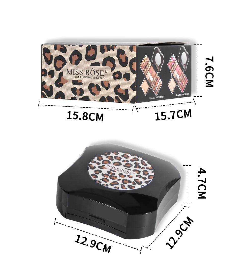 Kit de maquillaje cosmético de 64 colores para adolescentes, kits de maquillaje para niñas, paleta de maquillaje, sombra de ojos, espejo de