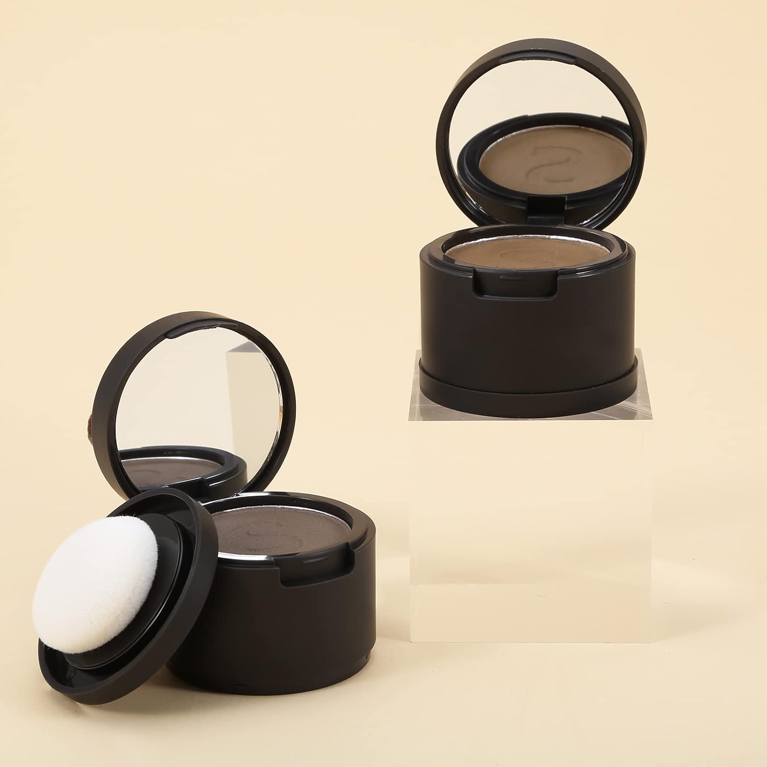 Boobeen Polvo de sombra multifuncional para cubrir la raíz de la línea del cabello, polvo corrector de línea de cabello, retoque de raíz de cabello