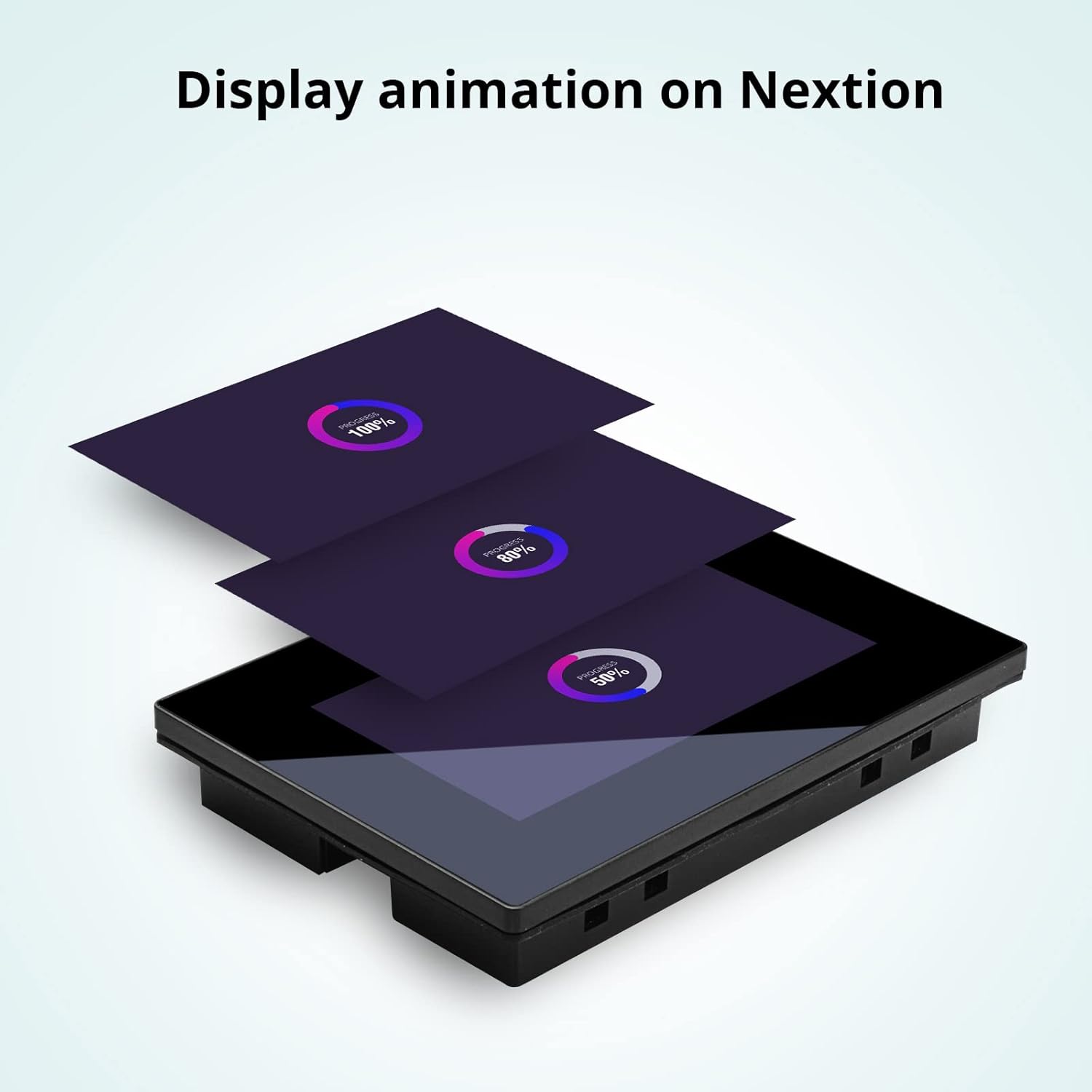 Nextion Pantalla HMI inteligente de 7.0  NX8048P070-011C-Y Pantalla táctil LCD-TFT capacitiva 800 * 480 con gabinete, Nextion Display Soporte Video