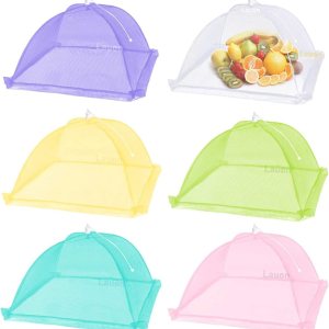 Tienda de campaña de malla para alimentos, 17 x 17 pulgadas, cubiertas de nailon, tiendas de campaña emergentes para paraguas, red plegable y Tienda de campaña de malla para alimentos, 17 x 17 pulgadas, cubiertas de nailon, tiendas de campaña emergentes para paraguas, red plegable y