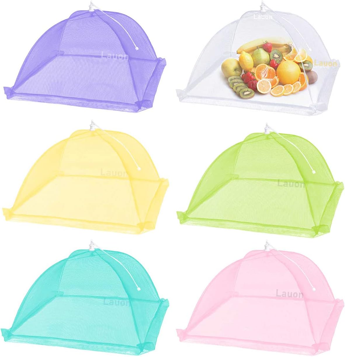 Tienda de campaña de malla para alimentos, 17 x 17 pulgadas, cubiertas de nailon, tiendas de campaña emergentes para paraguas, red plegable y