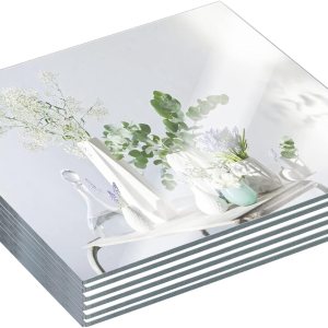 JAMBALAY Centros de mesa de espejo cuadrado de 10 pulgadas, azulejos de espejo cuadrados para centros de mesa, bandeja de espejo para decoración de JAMBALAY Centros de mesa de espejo cuadrado de 10 pulgadas, azulejos de espejo cuadrados para centros de mesa, bandeja de espejo para decoración de