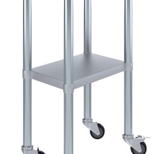 AmGood Mesa de acero inoxidable de 24 pulgadas de largo x 18 pulgadas de profundidad con ruedas AmGood Mesa de acero inoxidable de 24 pulgadas de largo x 18 pulgadas de profundidad con ruedas