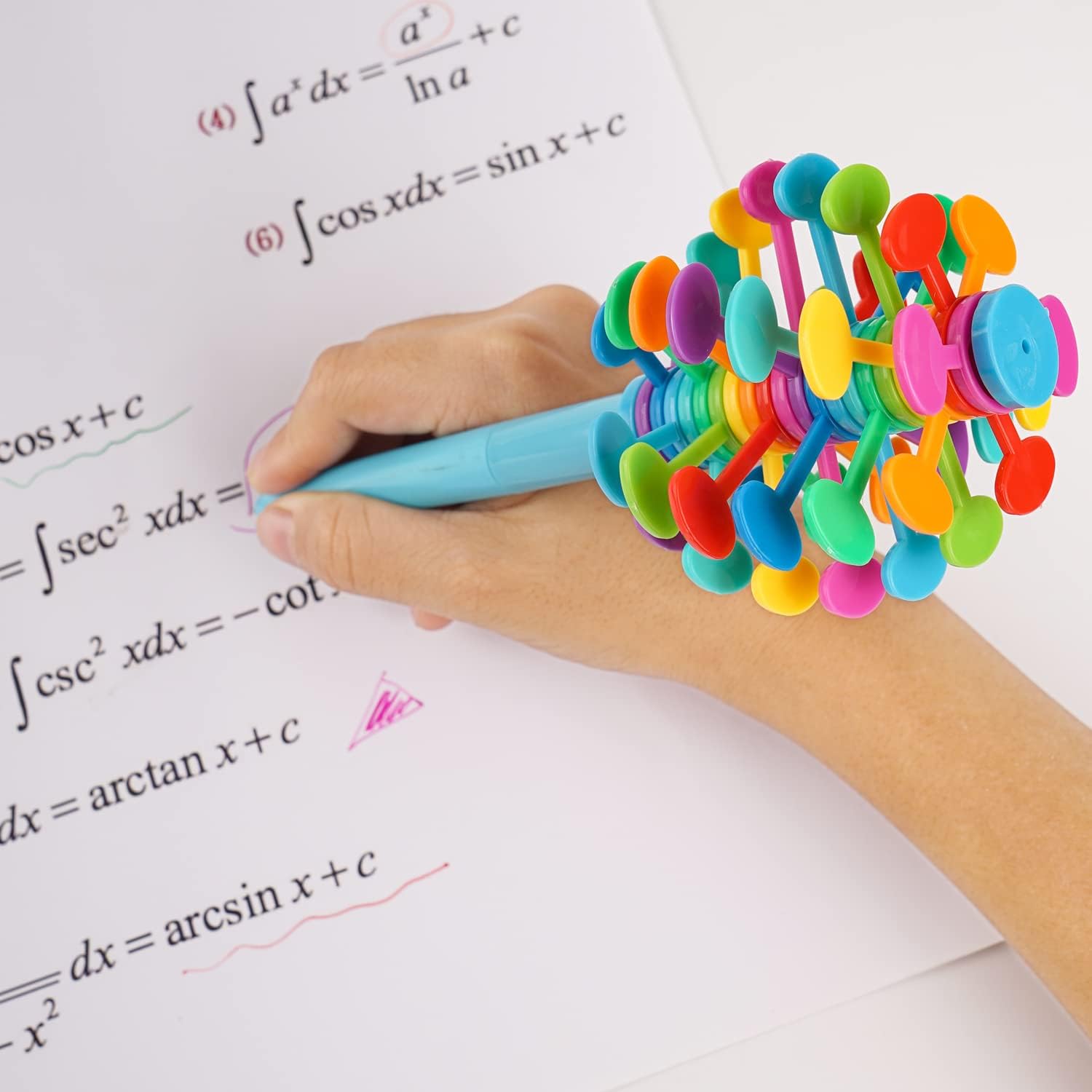5 bolígrafos para ansiedad, bolígrafo de descompresión, bolígrafo de escritura multifunción, bolígrafo multicolor para juguetes de escritorio de