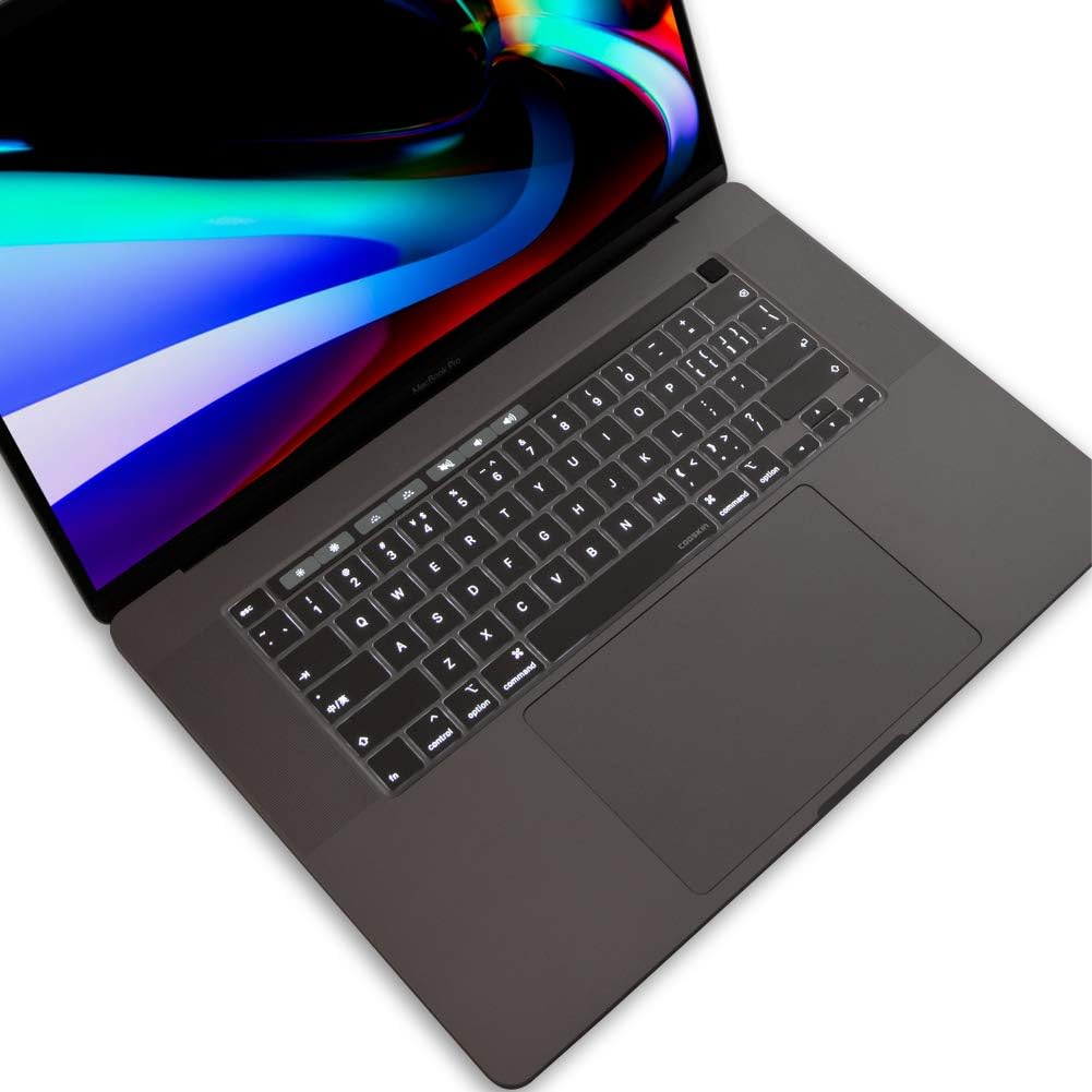 Funda de teclado ultrafina para MacBook Pro de 16 pulgadas con Touch Bar Touch ID A2141 y MacBook Pro 13 pulgadas A2338 A2251 A2289 Protector de
