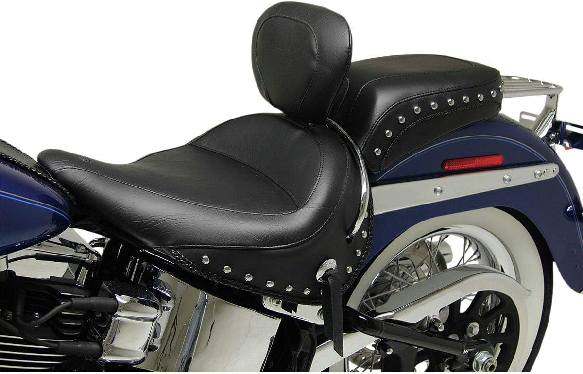 Mustang Motorcycle Seats Asiento trasero ancho (tachonado10 pulgadas) para Harley FLSTN3 05-17