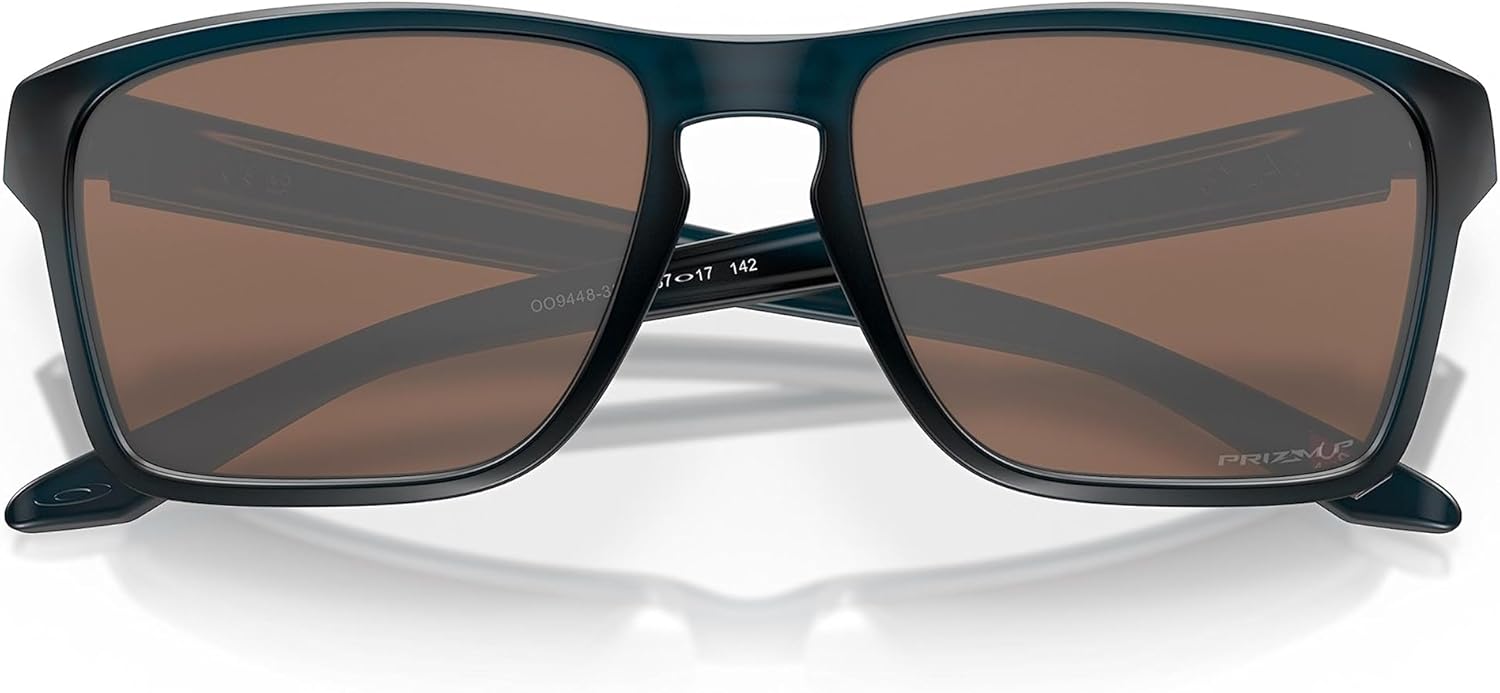 Oakley Gafas de sol para hombre, montura de tortuga marrón mate, lentes polarizadas de tungsteno Prizm, 2.362 in, Café mate