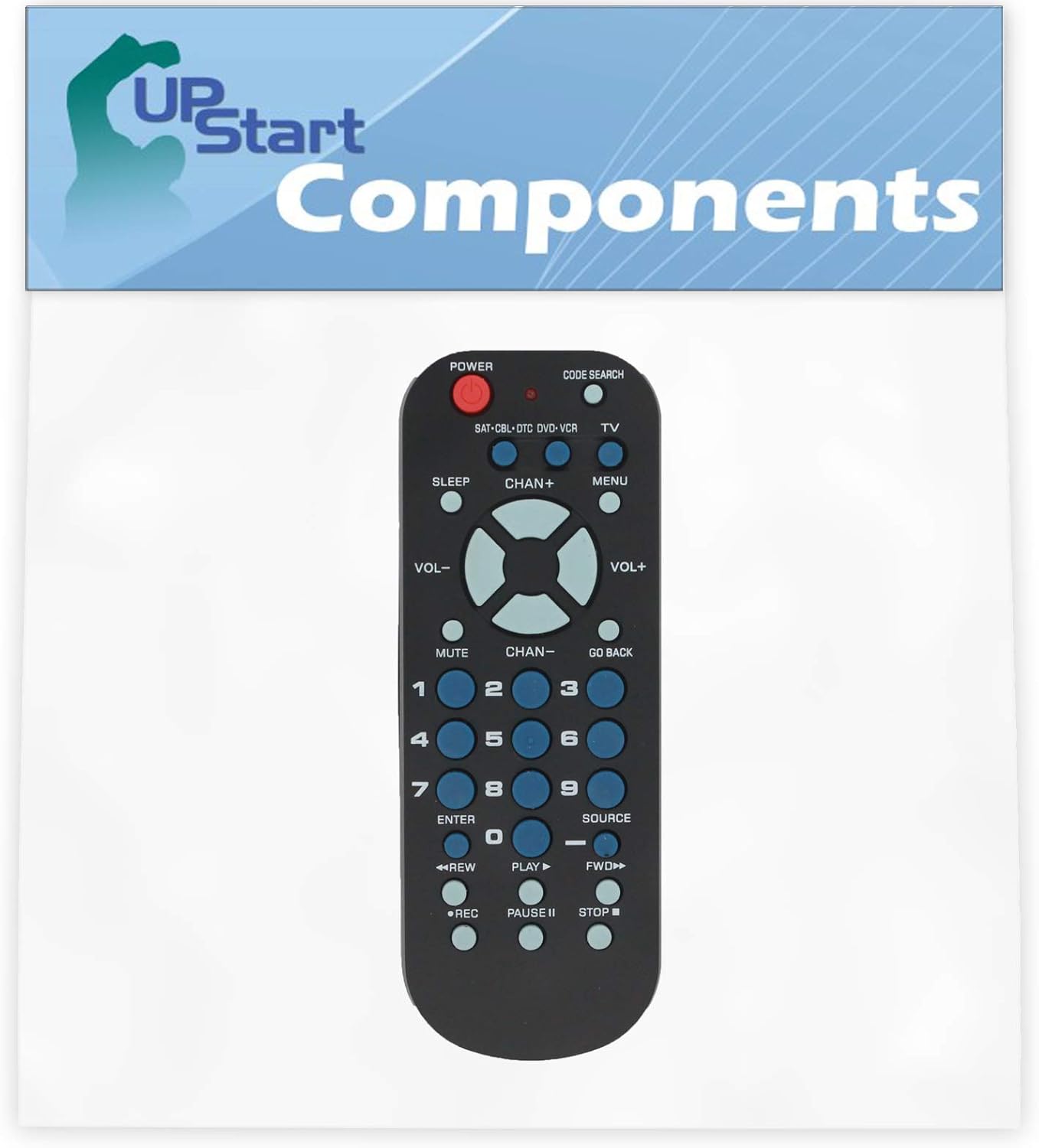 2 unidades de repuesto para mando a distancia universal RCA de 3 dispositivos, tamaño de la palma  funciona con NEC TV  código remoto 1797