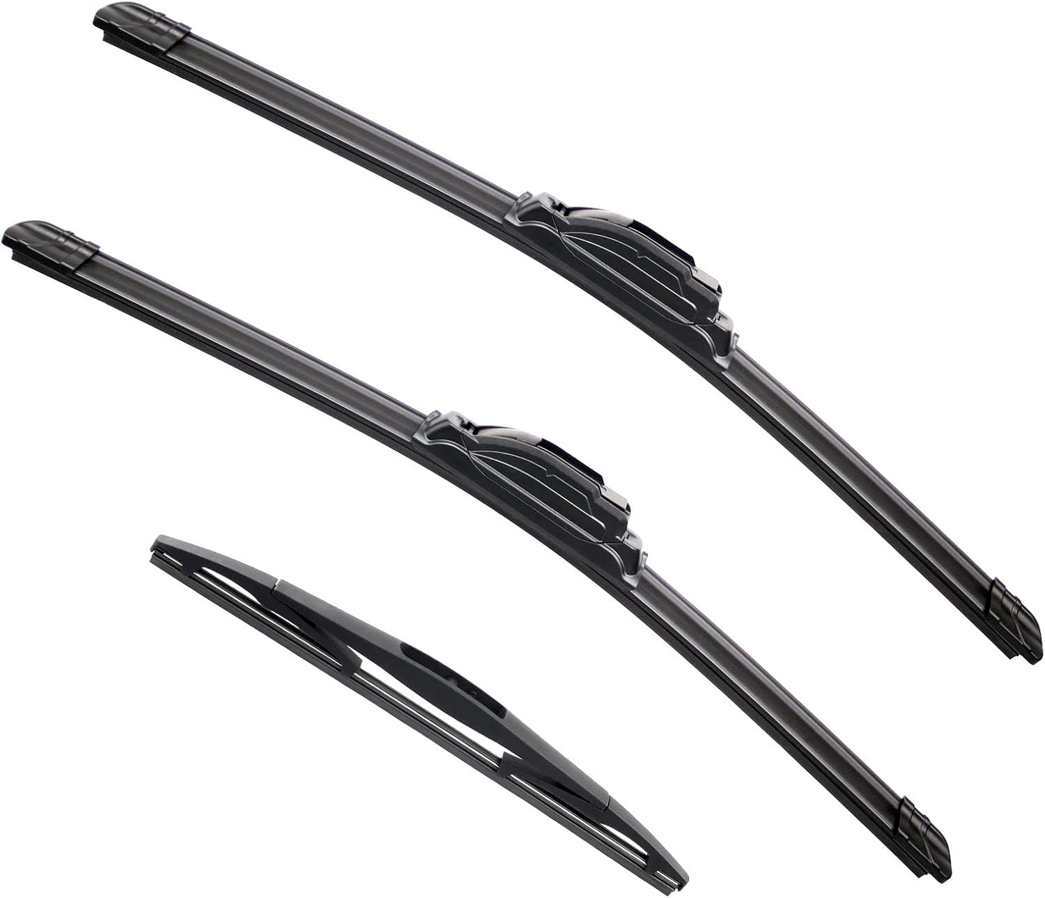 ANIKLUIM Juego de limpiaparabrisas de 26 pulgadas + 17 pulgadas con limpiaparabrisas trasero de 14 pulgadas, repuesto para limpiaparabrisas Subaru