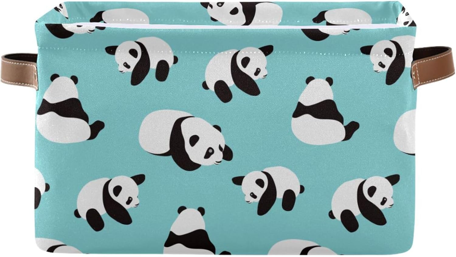 Cesta de almacenamiento plegable con diseño de pandas de dibujos animados, cubos de almacenamiento, caja de ropa, juguetes de tela, cestas de regalo