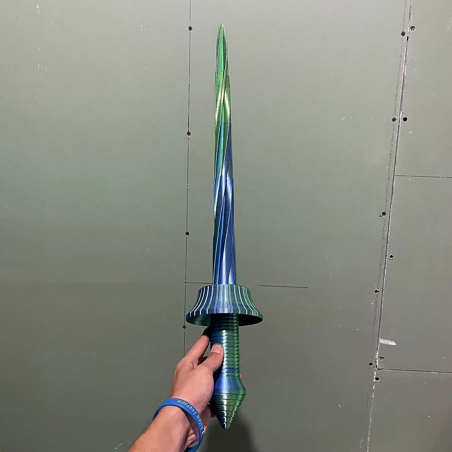 Espada espiral retráctil impresa en 3D, espada retráctil de gravedad de impresión 3D, juguetes creativos de descompresión, espada espiral retráctil