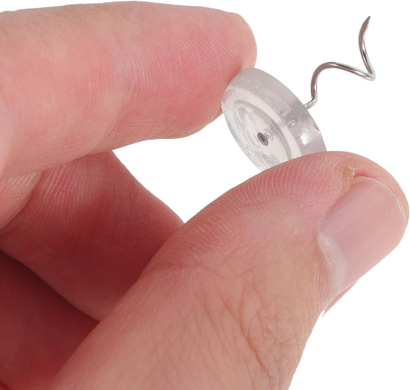 EXCEART 50 alfileres giratorios de cabeza transparente para falda de cama, pasadores giratorios para sujetar tachuelas de tapicería para fundas y