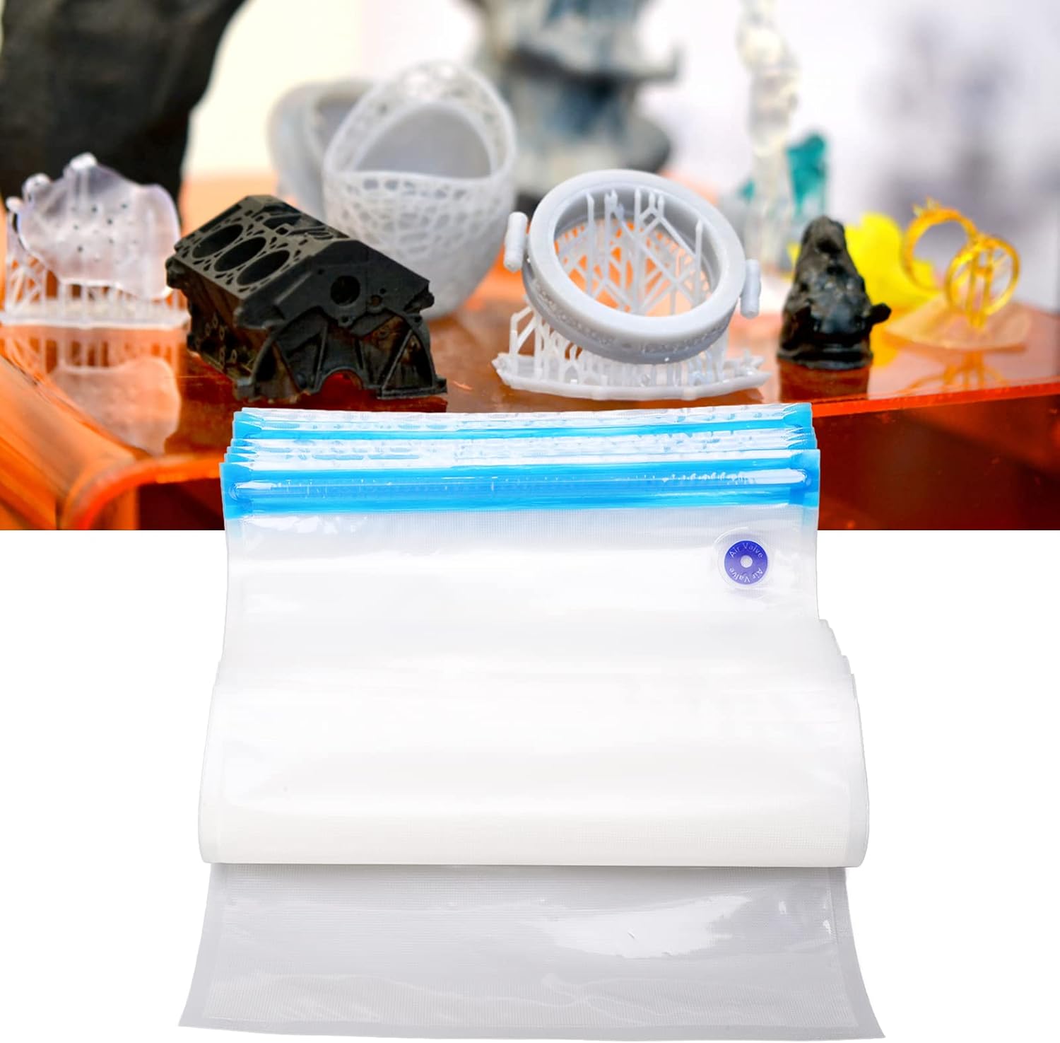 Bolsas de almacenamiento de filamento para impresora 3D, bolsas selladas al vacío de filamento de impresora 3D, robustas, portátiles, para mantener
