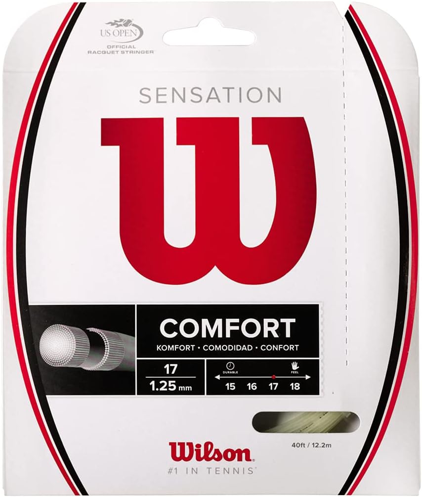 WILSON Sensation – Cuerda de tenis – Set y carrete de 656.2 ft