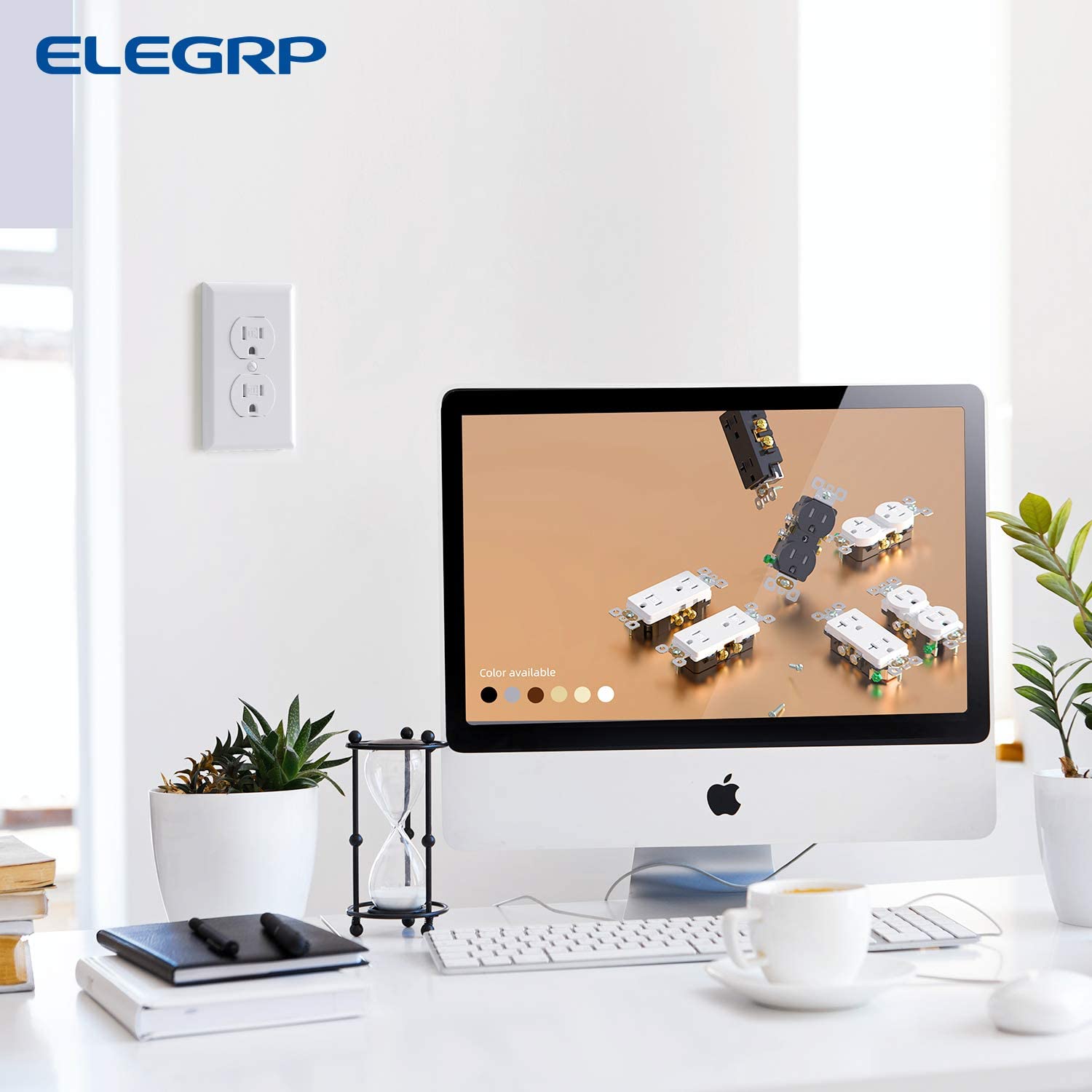 ELEGRP Receptáculo dúplex resistente a manipulaciones, toma de pared dúplex eléctrica estándar de 15 A 125 V, 2 polos y 3 cables, 5-15R,