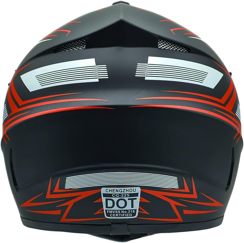 Casco de motocross a la moda para jóvenes, casco unisex para adultos, ATV, todoterreno, bicicleta de montaña, motocicleta, casco rojo, aprobado por