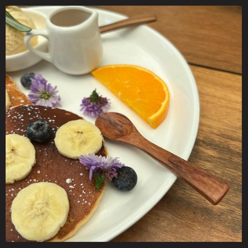 NUTTA – Cucharas pequeñas de madera para cocinar, condimentos de miel, pimienta, azúcar, sal, té, café, helado (10 piezas)