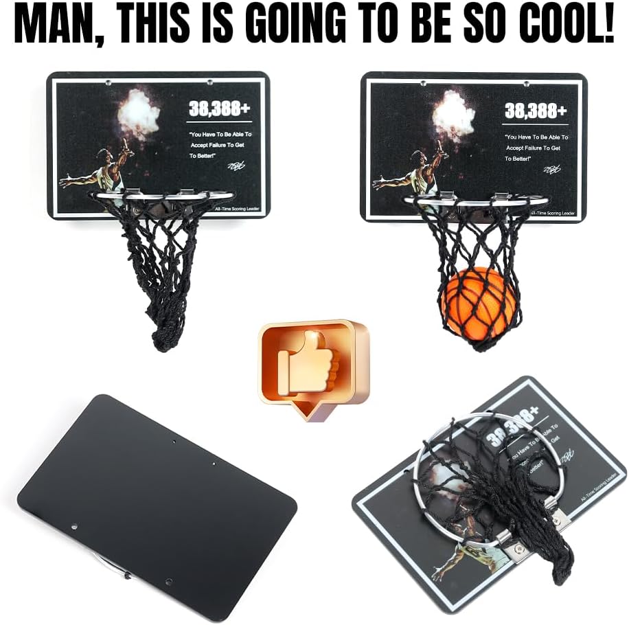 GYSH – Mini aro de baloncesto de escritorio de oficina para interiores, mini baloncesto de espuma y aro, se puede instalar en el escritorio, en la