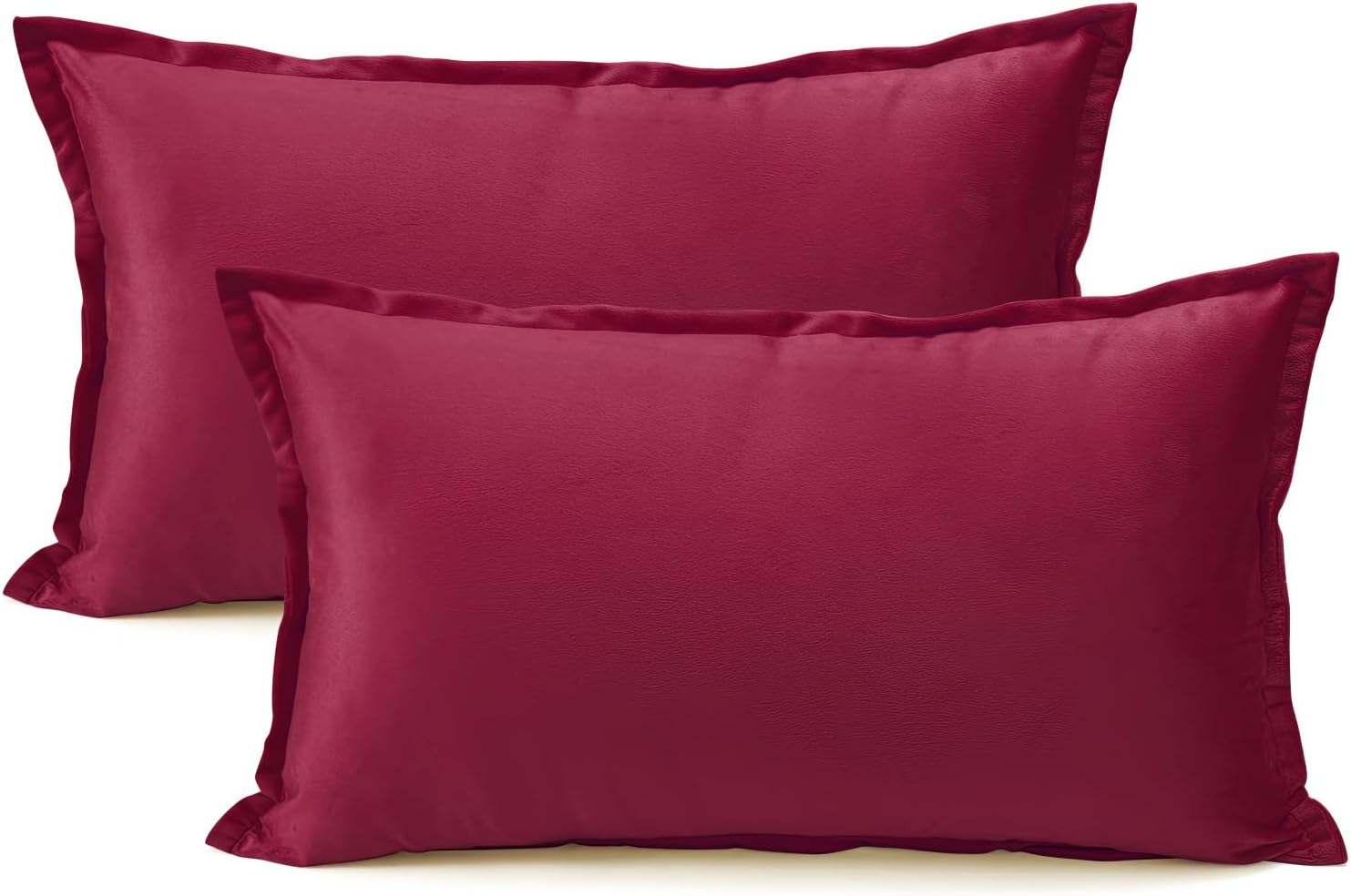 Juego de 2 fundas de almohada decorativas de terciopelo suave, fundas de cojín cuadradas sólidas para decoración del hogar, sofá, dormitorio, sala