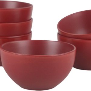 10 Strawberry Street Wazee – Tazón para cereales mate de 5.5 pulgadas16 onzas, juego de 6, rojo 10 Strawberry Street Wazee – Tazón para cereales mate de 5.5 pulgadas16 onzas, juego de 6, rojo