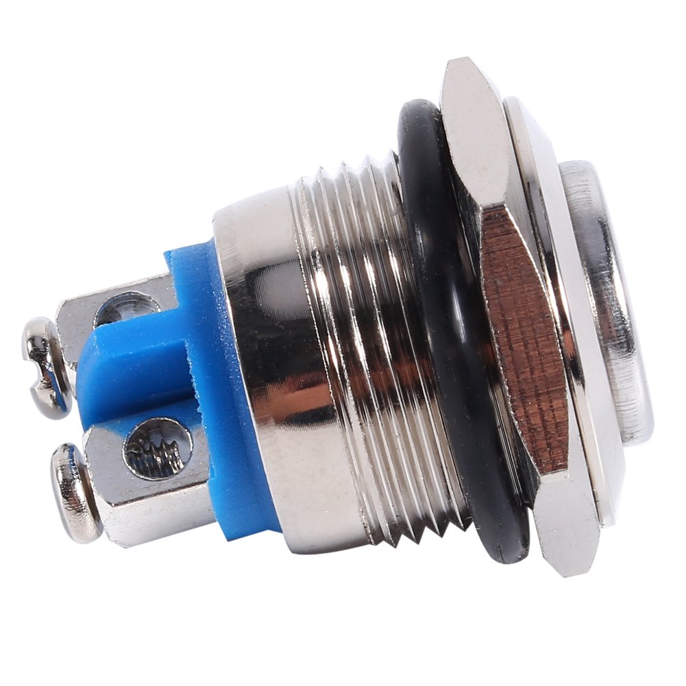 Interruptor de botón momentáneo 12v, interruptor de botón momentáneo de 0.630 in, interruptor de botón de bocina de aire para control de circuito