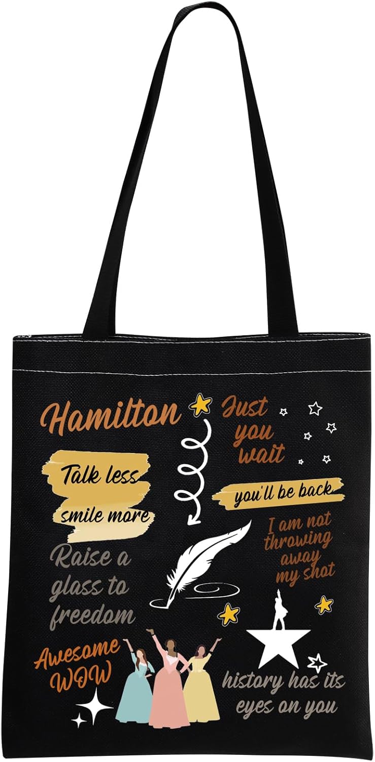 MNIGIU Hamilton Musical Merch Hamilton Broadway Theatre Gift Bolsa de mano Hamilton Regalo para fanáticos de Hamilton